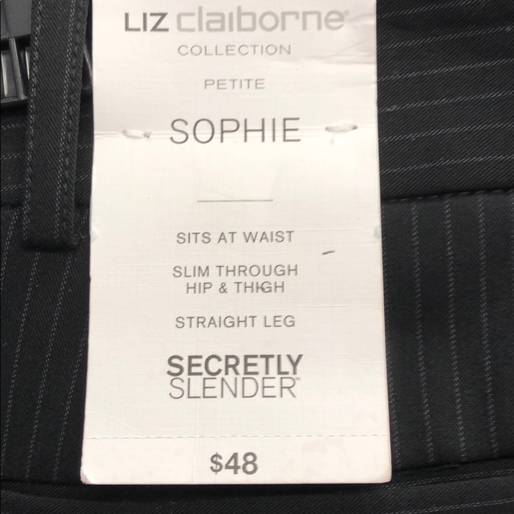 Liz Claiborne Sophie - Black pinstripe -10P Pants